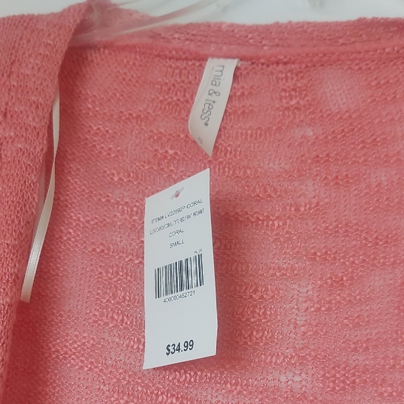 NWT Coral Cardigan - Mia & Tess, Size Small - Picture 2 of 3